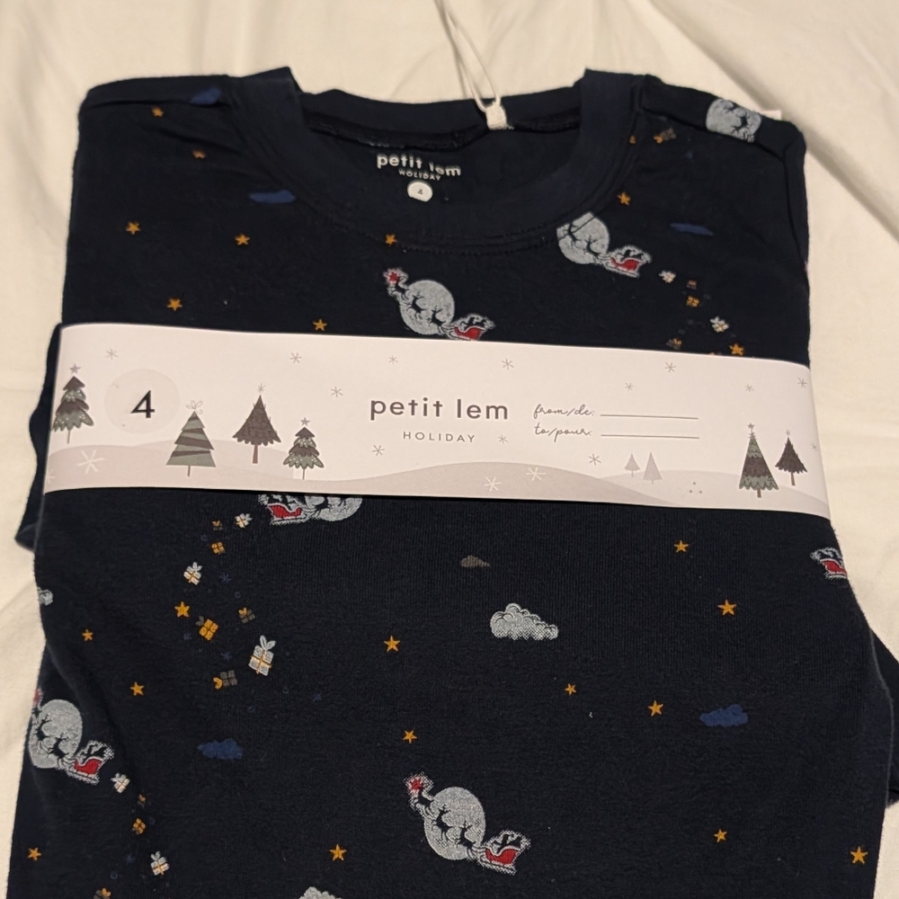 PETIT LEM • Christmas Pajamas • Size 4 • NWT